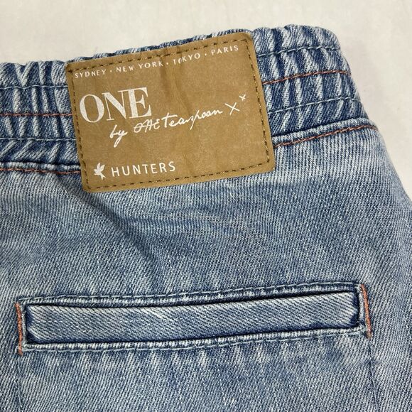 One Teaspoon Hunters Light Wash Mid Rise Roll Cuff Pull On Jean Shorts Women XXS - Picture 3 of 9